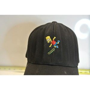 Hat Black Bart Simpson Ridding Skateboard 2010 Adjustable sizing Rare